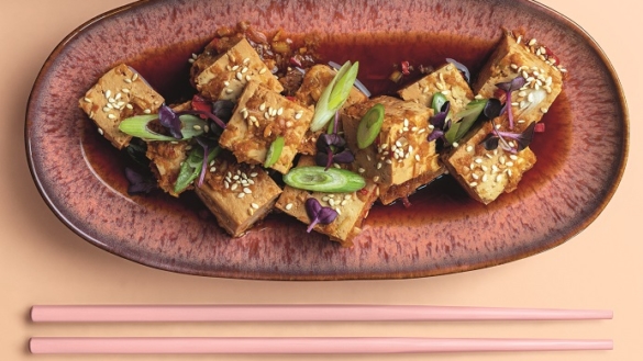 Ponzumarinerad tofu